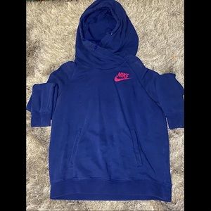 Nike Royal Blue High Neck Hoodie!